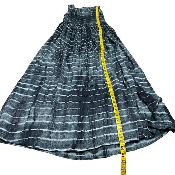 NEUW for Anthropologie Blue/Gray Shibori Cutout Maxi Dress Size Large - Picture 10 of 14